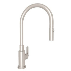 Rohl Faucets And Fixtures A3430LMSTN-2 Kitchen Faucet Lombardia Pull Down 1 Metal Lever Satin Nickel 1.5 Gallons per Minute  | Blackhawk Supply