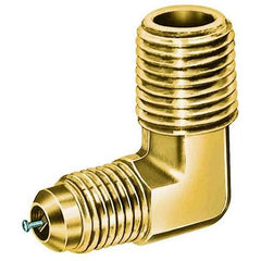 J/B Industries SAE Fittings A31492 Elbow with Access Valve 3 Pack 1/8 Inch Copper MPT x MPT  | Blackhawk Supply