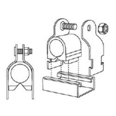 Superstrut 8500Z0050 Strut Clamp 700 Cushioned 1/2 Inch Steel Electro Galvanized  | Blackhawk Supply