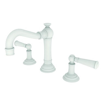 Newport Brass 2470/52 Lavatory Faucet Jacobean Widespread 8 to 20 Inch Spread 2 Lever ADA Matte White 1.2 Gallons per Minute Brass Spout Height 4-3/16 Inch  | Blackhawk Supply