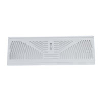 406-18W | Baseboard Diffuser 4-1/2 x 18 Inch Bright White Steel | Hart & Cooley