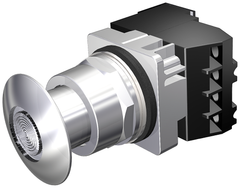 Siemens Electrical 52PP2EAAB PP2 | MTD | FV 120V | CHR-CLR | 1NO-1NC | LED BULB  | Blackhawk Supply