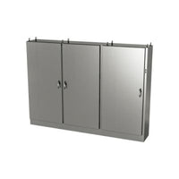 9500 U3DSS84118186 | Type 12, 13 | Stainless steel multi-door freestanding cabinet for safety disconnect mounted on right flange | 84L x 118W x 18H (in) | EXM