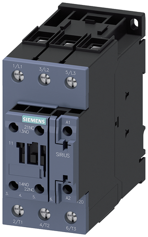 Siemens Electrical 3RT20351AK60 CONTACTOR S2 40A 120VAC SCREW 1NO/1NC  | Blackhawk Supply