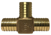 973967LF | 1-1/4 BRONZE HOSE BARB LEADFREE TEE | Midland Metal Mfg.