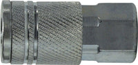 98810 | 1/4 FIP IND INTER. STEEL COUPLER, Pneumatics, Quick Disconnect, Female Coupler (Industrial Interchange 3/8) | Midland Metal Mfg.