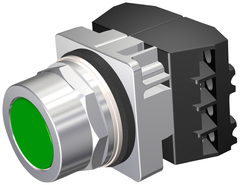 Siemens Electrical 52PM8A3B PUSHBUTTON | MOM | GRN | FLUSH | 2POS | 2NO-2NC  | Blackhawk Supply