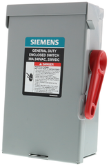 Siemens Electrical GF221NAU GDSS FU 2P3W 240V 30A NEMA 1 RET SER A  | Blackhawk Supply