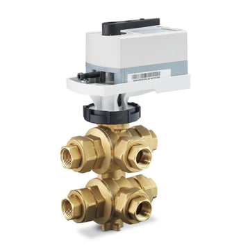 Siemens 171C-10600-0.3-1.9 6W ball valve 1/2", A=0.3Cv, B=1.9Cv, 58psi close-off, female NPT, 0-10 V NSR  | Blackhawk Supply