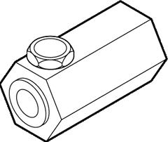 Schneider Electric AM-545 Rod End Connector, With Hole For 5/16" Diameter Rods, For Use With MK-3xxx  | Blackhawk Supply