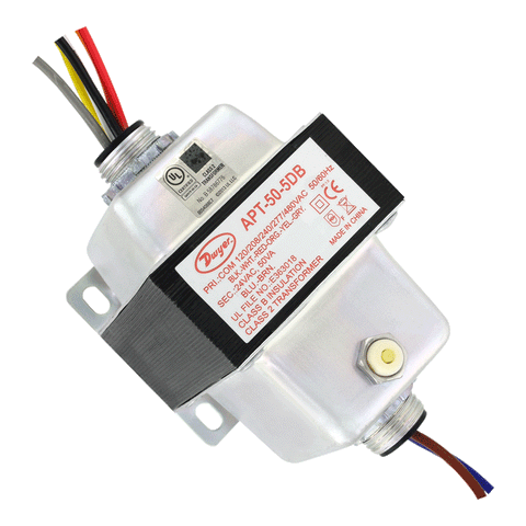 Dwyer APT-75-5DB Series APT AC Power Transformers 75 VA, 120/208/240/277/480 VAC input voltage, Button circuit breaker  | Blackhawk Supply