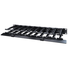 APC AR8612 Horizontal Cable Manager, 1U x 6 IN Deep, Single-Sided with Cover  | Blackhawk Supply
