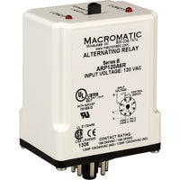 ARP240A5R | Duplex Alternating Relay | 10 Amp | 240VAC | DPDT | 8 pin | selector switch | cross wired | Macromatic