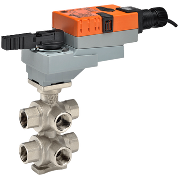 Belimo B315-150-029+LRX24-MFT CCV | 0.5" | 6 Way | 1.50 | 0.29 Cv | w/ Non-Spg | 24V | MFT  | Blackhawk Supply