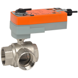 Belimo B340L+AFRXUP-S Ball Valve (BV), 1 1/2", 3-way | Configurable Valve Actuator, Spring return, AC24-240V / DC24-125V, On/Off, 2 x SPDT | Belimo  | Blackhawk Supply