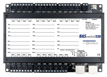 Contemporary Controls BASC-22DR BAScontrol22 2-Ethernet  | Blackhawk Supply