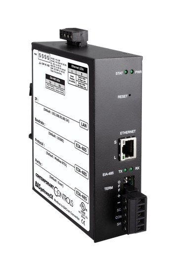 Contemporary Controls BASGSX-M1 BASgatewaySX Modbus to BACnet Gateway DIN-rail Mount with SSL  | Blackhawk Supply