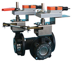 Belimo F7100-150SHP+2*GMB24-3-X1 Butterfly Valve | 4" | 3 Way | 451Cv | w/ Non-Spring | 24V | Floating  | Blackhawk Supply