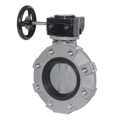 Hayward BYV22100A0VGI00 10" Butterfly Valve w/CPVC Body-Lugged; CPVC Disc; FKM liner / FPM seals; gear operator  | Blackhawk Supply