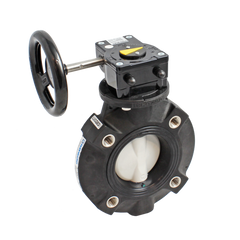 Hayward BYV44025A0NGI00 2-1/2" Butterfly Valve w/GFPP Body-Lugged; PP Disc; NITRILE liner & seals; gear operator  | Blackhawk Supply