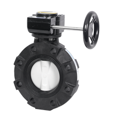 Hayward BYV44100A0VG000 10" Butterfly Valve w/GFPP Body; PP Disc; FKM liner / FPM seals; gear operator  | Blackhawk Supply