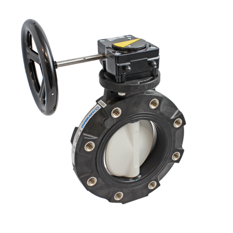 Hayward BYV44060A0ELI00 6" Butterfly Valve w/GFPP Body-Lugged; PP Disc; EPDM liner & seals; lever operator  | Blackhawk Supply
