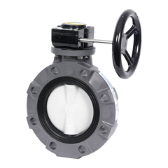 Hayward BYV14040A0NG000 4" Butterfly Valve w/PVC Body; PP Disc; NITRILE liner & seals; gear operator  | Blackhawk Supply