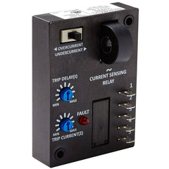 Macromatic CAH05A6BF Over/under current sensing relay | 10 Amp relay | SPDT | 12 VDC input | 0.5 - 5A current range | start delay | Adj trip delay  | Blackhawk Supply