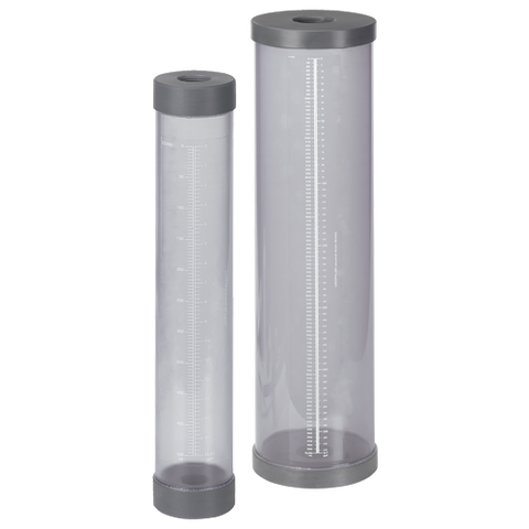 Hayward CCS1100200TS CCS Series 1/2" Sealed Calibration Column, 200mL, 6.4 GPH, PVC, threaded connections  | Blackhawk Supply