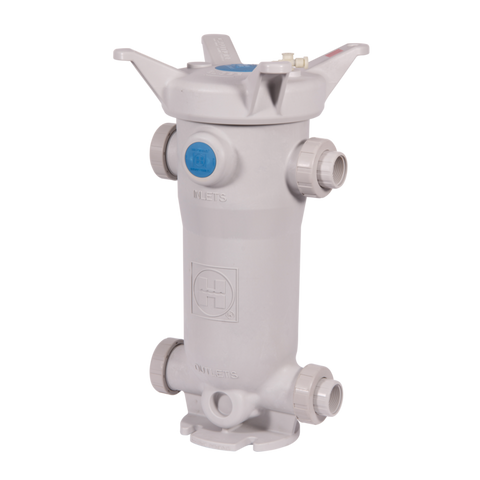 Hayward CFLV4P1S20T4V 2" Threaded GFPP Single Length Cartridge Filter Vessel  | Blackhawk Supply