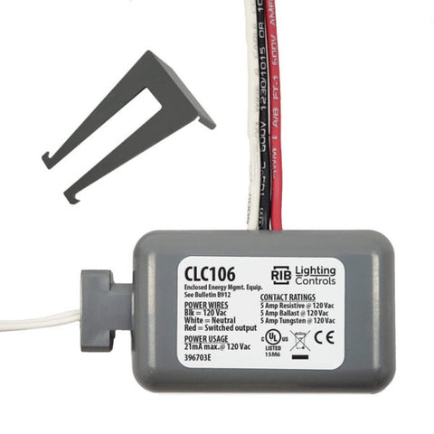 Functional Devices CLC106 Enclosed Light Controller Relay 5 Amp SPST, Separated Class 2 Magnetic Door Switch Input, 120 Vac Power  | Blackhawk Supply