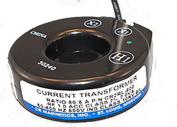 CR Magnetics CR5ARL-251 AC Current Transformer | ANSI Metering Class | Donut Style | 2' Fly Leads 16AWG | 0 - 250 AAC Input Range | 0 - 5AAC Output Range | 1.56" ID  | Blackhawk Supply