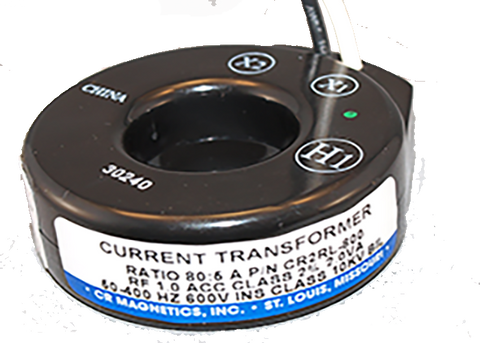 CR Magnetics CR5ARL-251 AC Current Transformer | ANSI Metering Class | Donut Style | 2' Fly Leads 16AWG | 0 - 250 AAC Input Range | 0 - 5AAC Output Range | 1.56" ID  | Blackhawk Supply