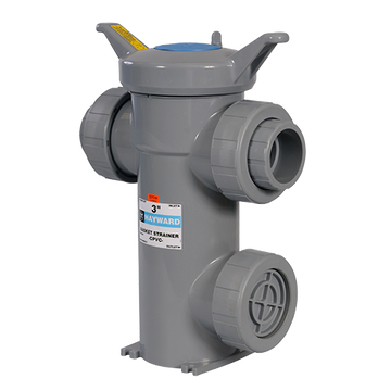 Hayward SB4P150S 1-1/2" Platinum GFPP Simplex Basket Strainer with FPM seals and Socket fusion End connections (Vessel Only)  | Blackhawk Supply