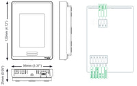 SER8350A0B11 | Line-Voltage Fan Coil Room Controller: BACnet MS/TP, RH sensor & control, White Case/Fascia | Schneider Electric