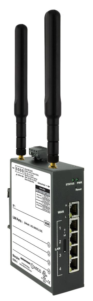 Contemporary Controls EIGR-C3 Skorpion GigE IP Router with Cellular (Verizon) 0 to 60 °C  | Blackhawk Supply