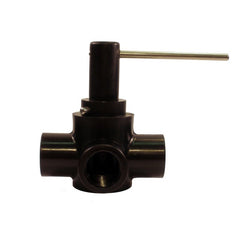 EVSCO 244X-PP-BEL 1/4" Polypropylene Extended Stem 4 Way Valve  | Blackhawk Supply