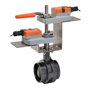 Belimo F6100VIC+2*GKX24-MFT-X1 Butterfly Valve | 4" | 2 Way | 820Cv | w/ Electronic Fail-Safe | 24V | MFT  | Blackhawk Supply