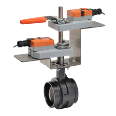 Belimo F6100VIC+2*GKX24-MFT-X1 Butterfly Valve | 4" | 2 Way | 820Cv | w/ Electronic Fail-Safe | 24V | MFT  | Blackhawk Supply