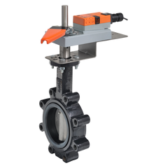 Belimo F680HD+GMB24-MFT-X1 Butterfly Valve (BFV), 3", 2-way, ANSI Class Consistent with 125, Cv 302 Valve Actuator, Non fail-safe, AC/DC 24 V, 2-10 V, MFT/programmable  | Blackhawk Supply