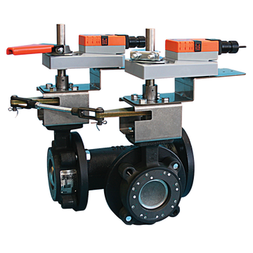 Belimo F7100-150SHP+2*GMX24-MFT-X1 Butterfly Valve | 4" | 3 Way | 451Cv | w/ Non-Spring | 24V | MFT  | Blackhawk Supply