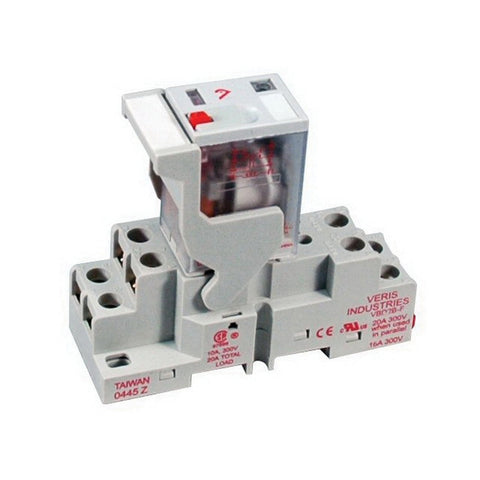 Veris FKIT-VMD2B-F24A Relay & Socket Kit | DPDT -F w/- F Socket | 24VAC  | Blackhawk Supply