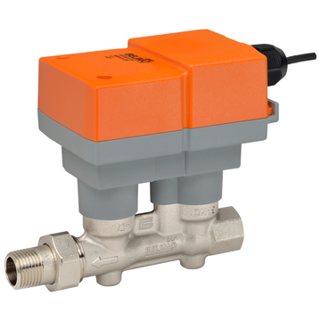 Belimo FM075 Flow Meter NPT 3/4" | Forged Brass | Nickel Plated | 12.4 GPM | Power Supply 24V | Output signal 0 - 10VDC  | Blackhawk Supply