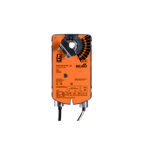 Belimo FSLF120-S-FC US Fire & Smoke Actuator | 30 in-lb | Spring Return | 120V | On/Off | Flexible Conduit Connection | 2SPST | 1m Cable  | Blackhawk Supply