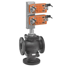 Belimo G7125D+2*AFX24-MFT95-X1 Globe Valve | 5" | 3 Way | 195 Cv | w/ Spg Rtn | 24V | MFT  | Blackhawk Supply