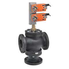 Belimo G7100S-250+2*AFX24-MFT95-X1 Globe Valve | 4" | 3 Way | 190 Cv | w/ Spg Rtn | 24V | MFT  | Blackhawk Supply