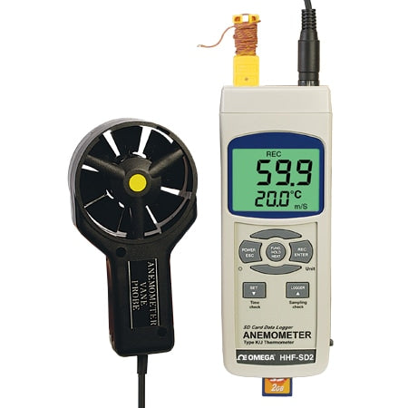Omega HHF-SD2 DATA LOGGER AIRFLOW W/SD  | Blackhawk Supply