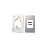 KMC HMO-5026 Accessory: Wallplate, 2"x3" Tstat, White/Aluminum  | Blackhawk Supply
