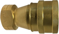 Midland Metal Mfg. HNV12FB 1/2 ISO-B QD COUPLER BRASS, Pneumatics, Hydraulic Quick Disconnects, Female Pipe Coupler ISO-B Interchange  | Blackhawk Supply