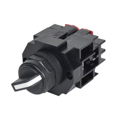 C3 Controls HSSO2-SLGY-CBFSR/CBFSR HSSO2-SLGY-CBFSR/CBFSR - 30mm Non-Illuminated Selector Switch, 2-Pos./Maintained, Black Polyester Clamp Ring, Lever Handle, Grey, NO&NC, NO&NC  | Blackhawk Supply